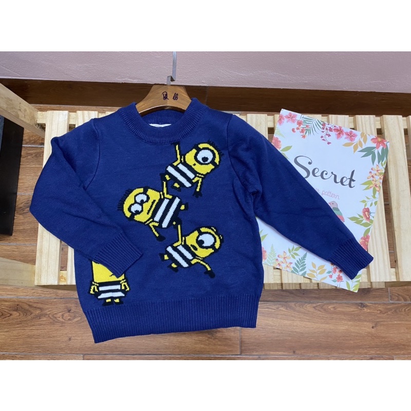 Áo Len Chui Cổ Dày 2 Lớp Cho Bé Trai Size 100-140(3-8 tuổi)