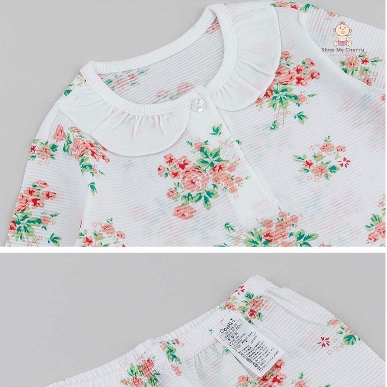 Bộ Lửng Cao Cấp Bé Gái Nội Địa Hàn Quốc Của Hãng Cordii Chất Cotton giấy Organic Mẫu Hoa Ren Cổ