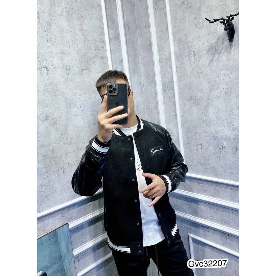 Áo Khoác Bomber Nam Thêu Chữ Cực Xịn - Áo Khoác Bomber Chất Da Siêu Đẹp