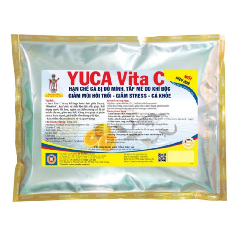 (10 bịt YUCCA Vita C), DÙNG CHO ỐC, CÁ, TÔM (10KG)