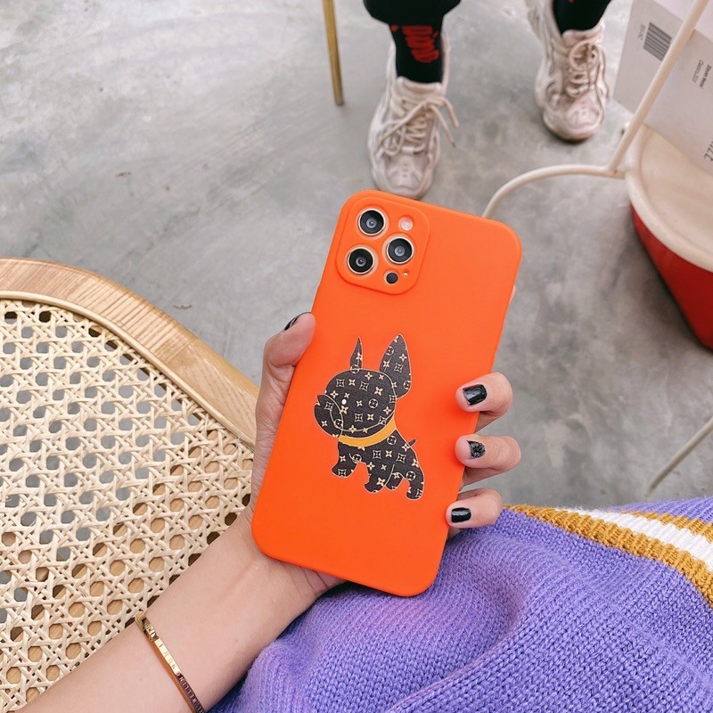 Ốp lưng iphone - ốp iphone hoạ tiết lv chó dẻo sang chảnh viền vuông | BigBuy360 - bigbuy360.vn