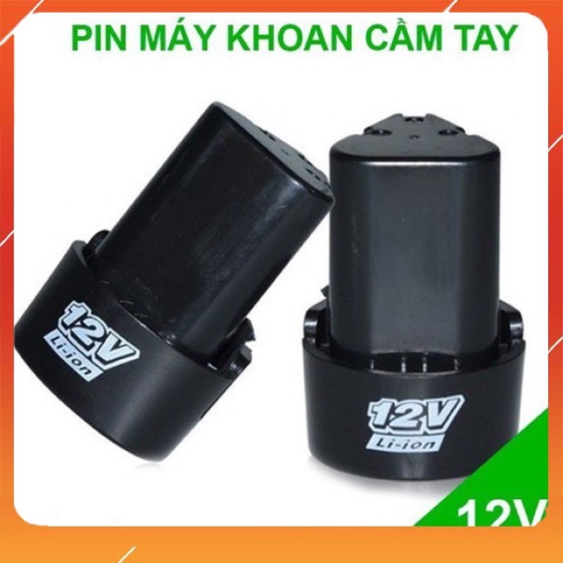 Pin Lithium-Ion cho máy khoan cầm tay 12V, Pin 12V sạc nhanh dùng tốt trong 3-4h