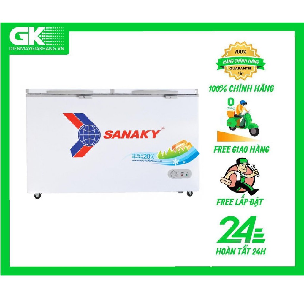 TỦ ĐÔNG SANAKY 2 NGĂN VH-6699W1 1 NGĂN ĐÔNG 1 NGĂN MÁT,2 CÁNH,485 LÍT