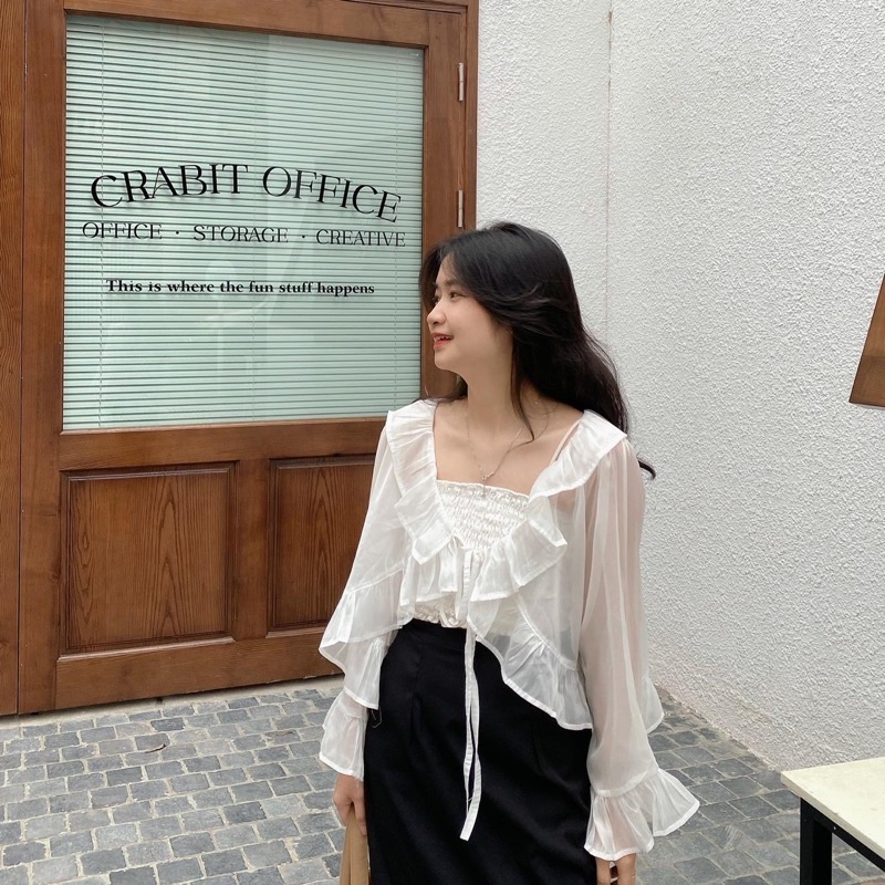 Áo voan tơ ánh kim kèm áo ống + chân váy bút chì - DIDICUS SET - CARROT FARM