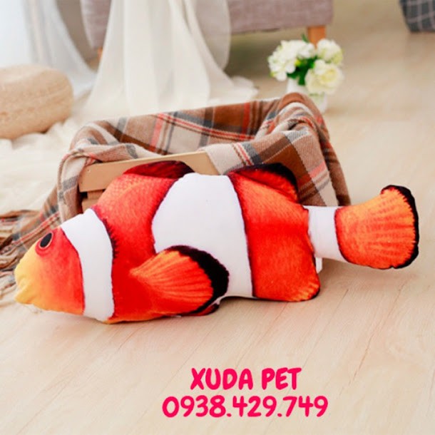 CÁ 3D ĐỒ CHƠI CHO MÈO KÈM CATNIP SIZE S (BẠC HÀ) -SP000316