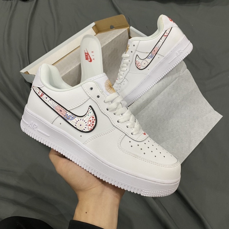 GIÀY AF1 LNY HOA VĂN DA THẬT SC [ FREESHIP + BOX ]