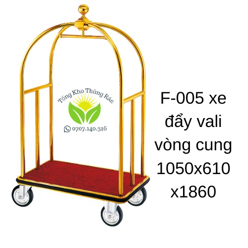 Xe Đẩy Hành Lý Chuyên Dụng, Xe Đẩy Vali Khách Sạn, F-005