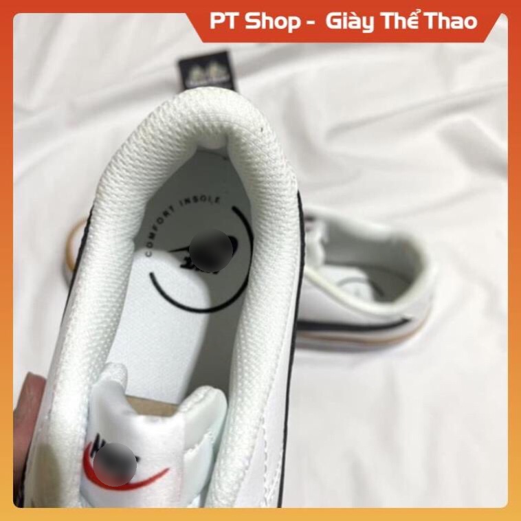 Giày nk LEGACY trắng móc đen kẻ nâu mới bla.zer low trắng đen cao cấp, giày sneaker thể thao nam nữ