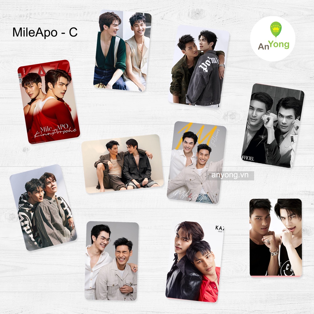 Set 10 tấm card hình boy love Thái Lan bo góc tặng sleeve