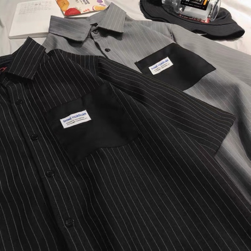 Áo sơ mi kẻ  Nelly Heybig form rộng dành cho nam và nữ 39 11.8