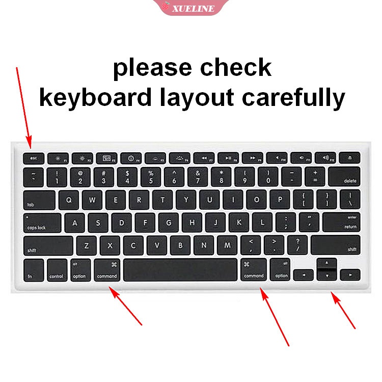Miếng dán bảo vệ bàn phím bằng silicon mềm siêu mỏng cho Macbook Pro Air 13'' 15'' 17'' A1466 A1466 A1502 Xueline