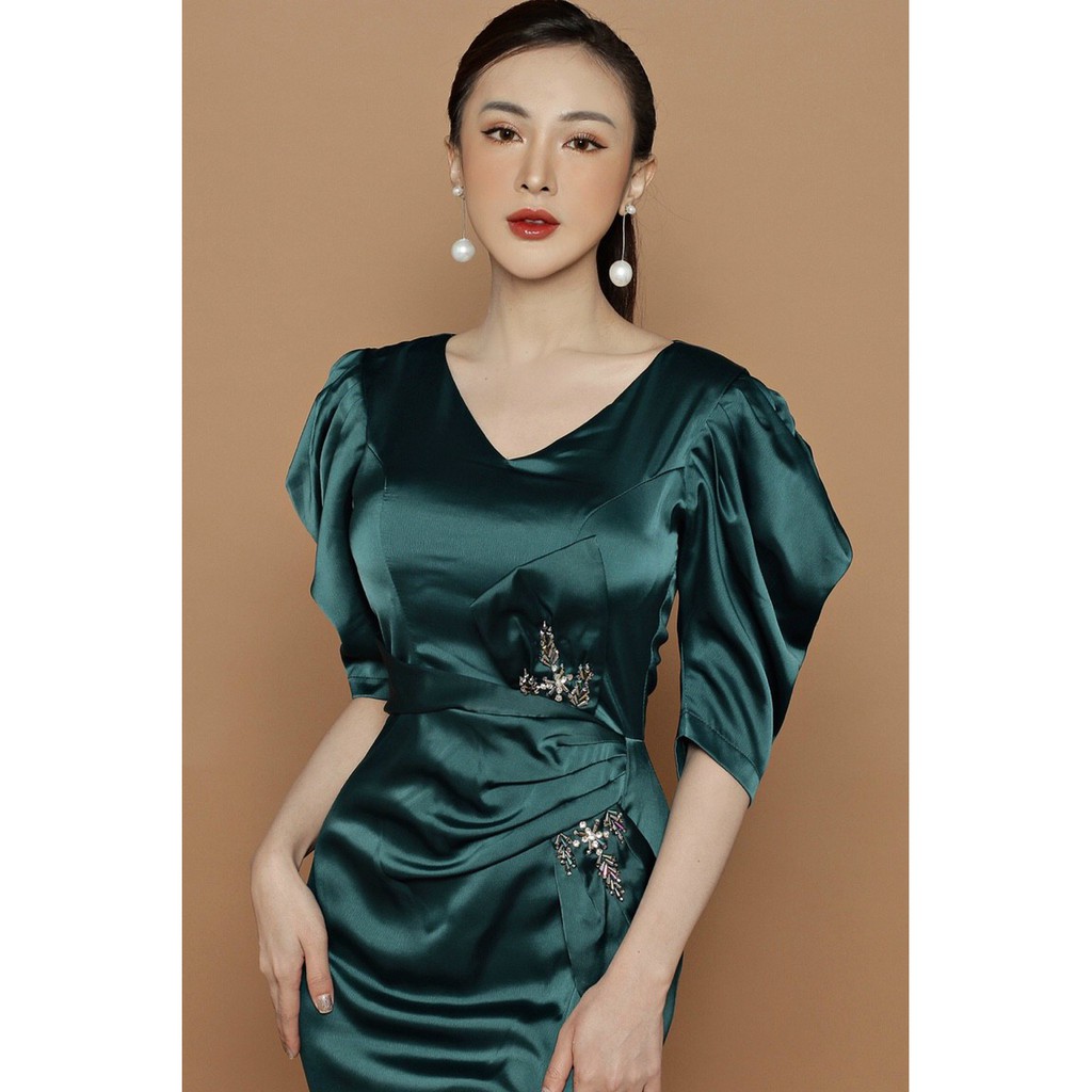 Đầm dạ hội dự tiệc siêu sang - Mua váy dạ hội lụa siêu xinh