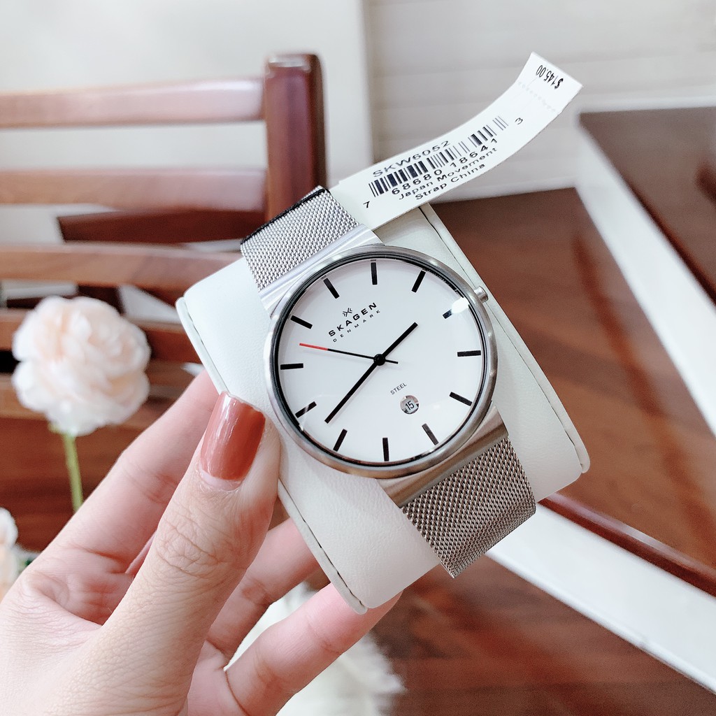 ĐỒNG HỒ NAM SKAGEN ANCHER , SIZE 40MM, DÂY THÉP LƯỚI
