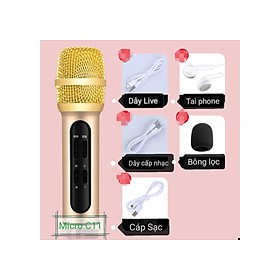 [GIÁ SỐC] Micro C11 hát karaoke, thu âm, livetream tiktok, bán hàng fb, - bỏ túi nhỏ gọn - loại bỏ được tạp âm