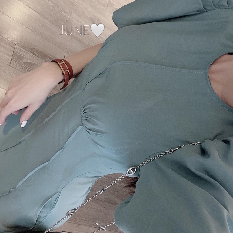 Váy Đi Dự Tiệc Cưới Hàn Quốc NỮ Chất Lụa Đầm Công Sở Trẻ Trung Cao Cấp, , Thiết Kế Cao Cấp Xanh Ngọc v90