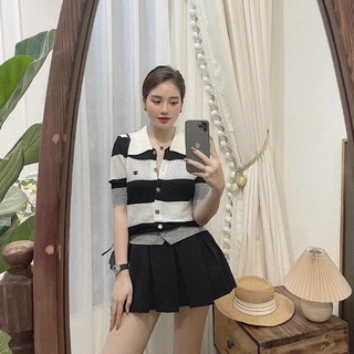 ÁO CỔ BẺ SỌC LOGO QC [TNTSHOP BIGSIZE 60KG 90KG]