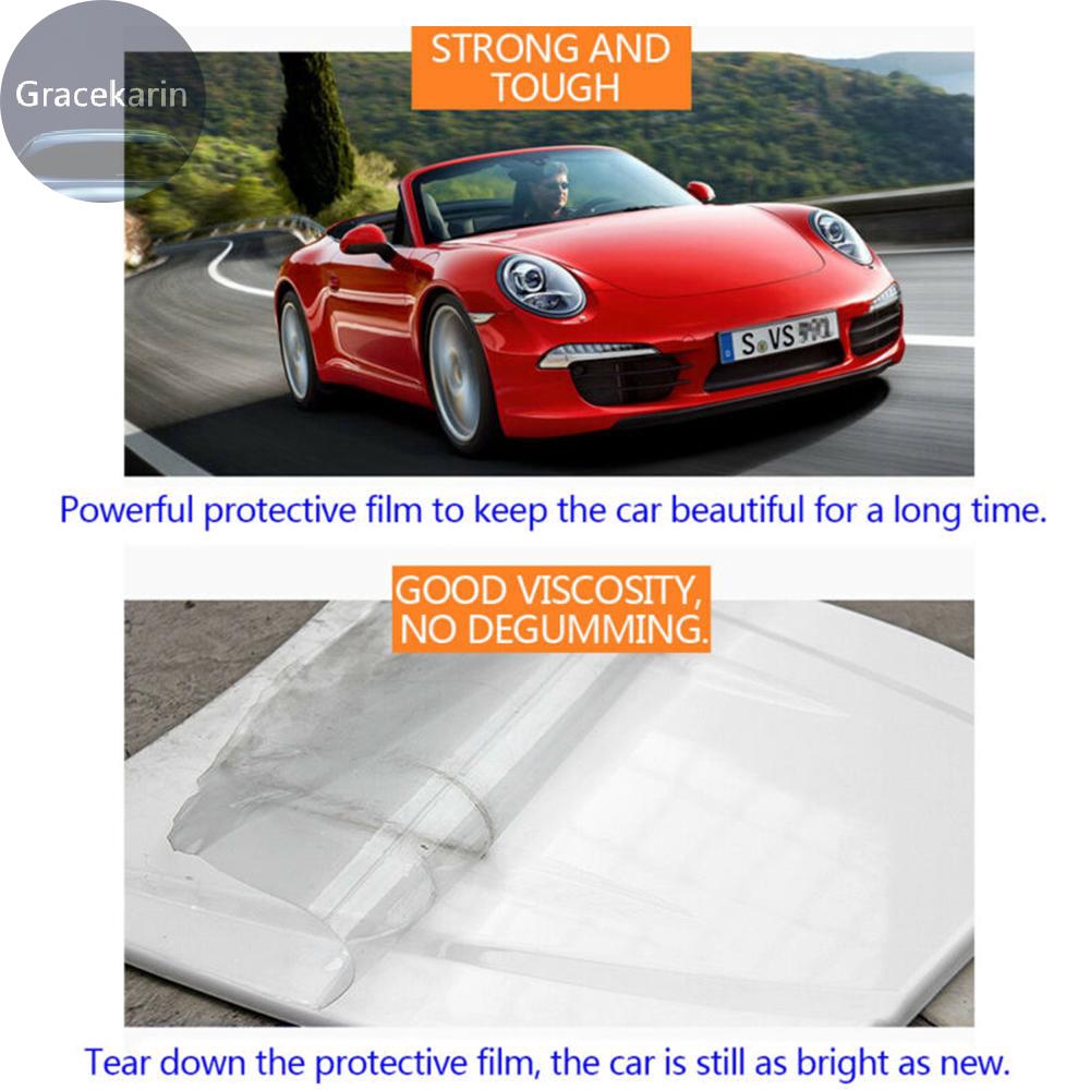 Đề Can Vinyl Trong Suốt 3 Lớp 300*30cm Chống Mòn Dán Bên Ngoài Xe Hơi