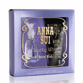 (TRẢ ORDER/ LIÊN HỆ TRC KHI ĐẶT) SET NƯỚC HOA LOTION ANNA SUI LUCKY WISH SECRET WISH