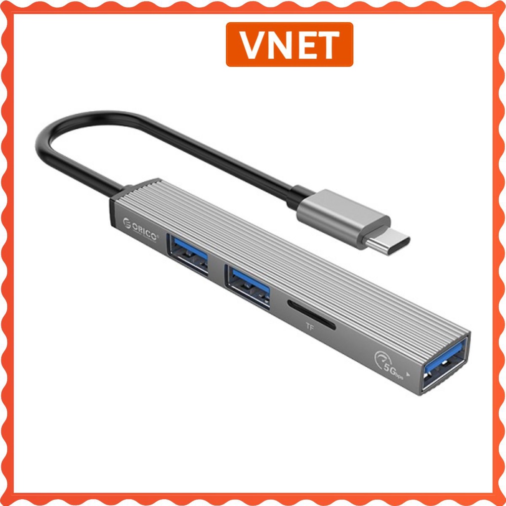 Hub chia USB Type C/A sang (to) USB Type-A 3.0 MicroSD/TF ORICO Cho laptop máy tính PC VNET