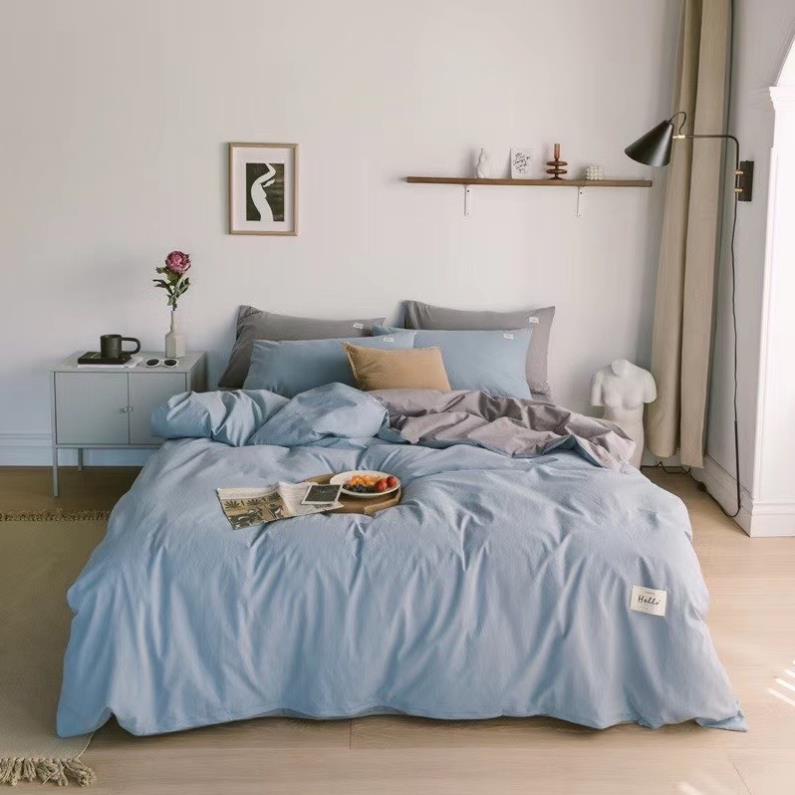 (nhiều mẫu) Bộ Chăn Ga Gối COTTON TC MÀU Trơn 4 món nhập khẩu Nhật