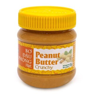 Combo 3 hũ Bơ Đậu Phộng Hạt Peanut Butter Crunchy Golden Farm dùng làm bánh, ăn kèm bánh mì, xôi hoặc nấu ăn - hũ 170gr