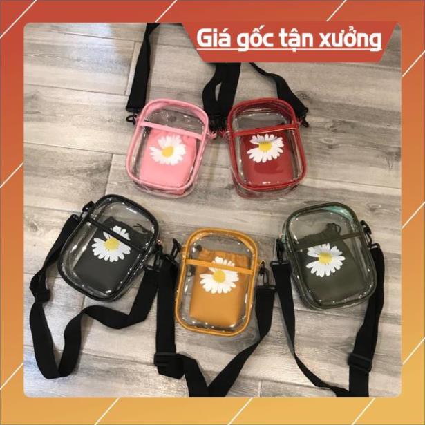Bán Lẻ Giá Sỉ Túi Trong Suốt Đeo Chéo Hàn Quốc Nữ Đẹp HOA CÚC túi xách