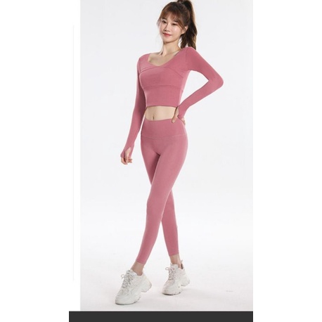 Bộ quần thể thao áo tập gym yoga nữ qc2