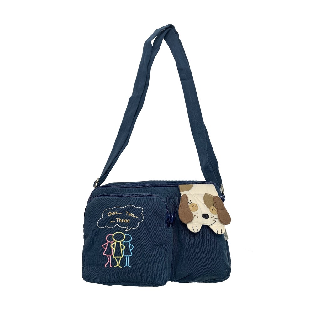 Túi đeo chéo rộng nhiều ngăn PET SHOP DOBG-154