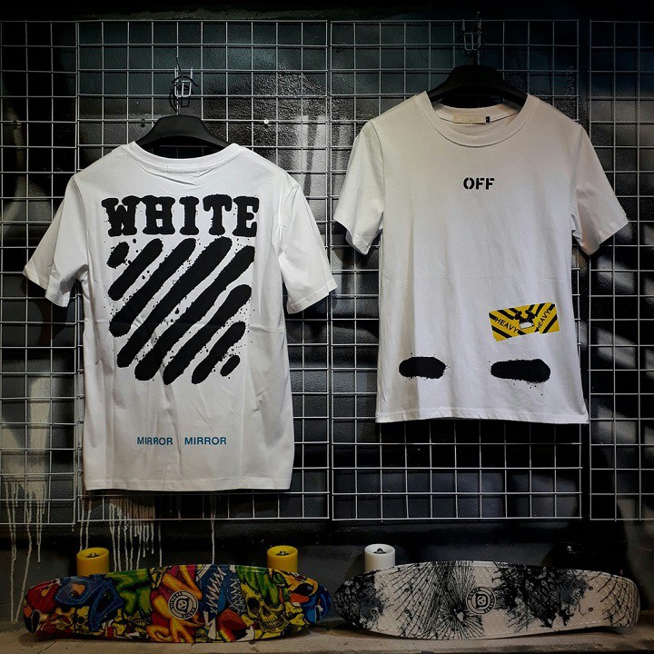 Áo thun trắng oversize Form rộng chữ White hàng unisex tay lỡ cỗ tròn | BigBuy360 - bigbuy360.vn