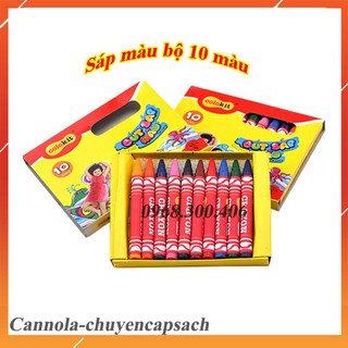 Hộp bút sáp màu loại 10 cây- bs10