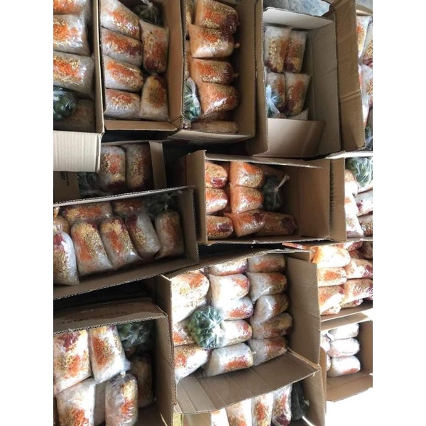 (shop uy tin) 1 túi bánh tráng trộn sa tế để riêng giá vị shopnamdung (chat luong)