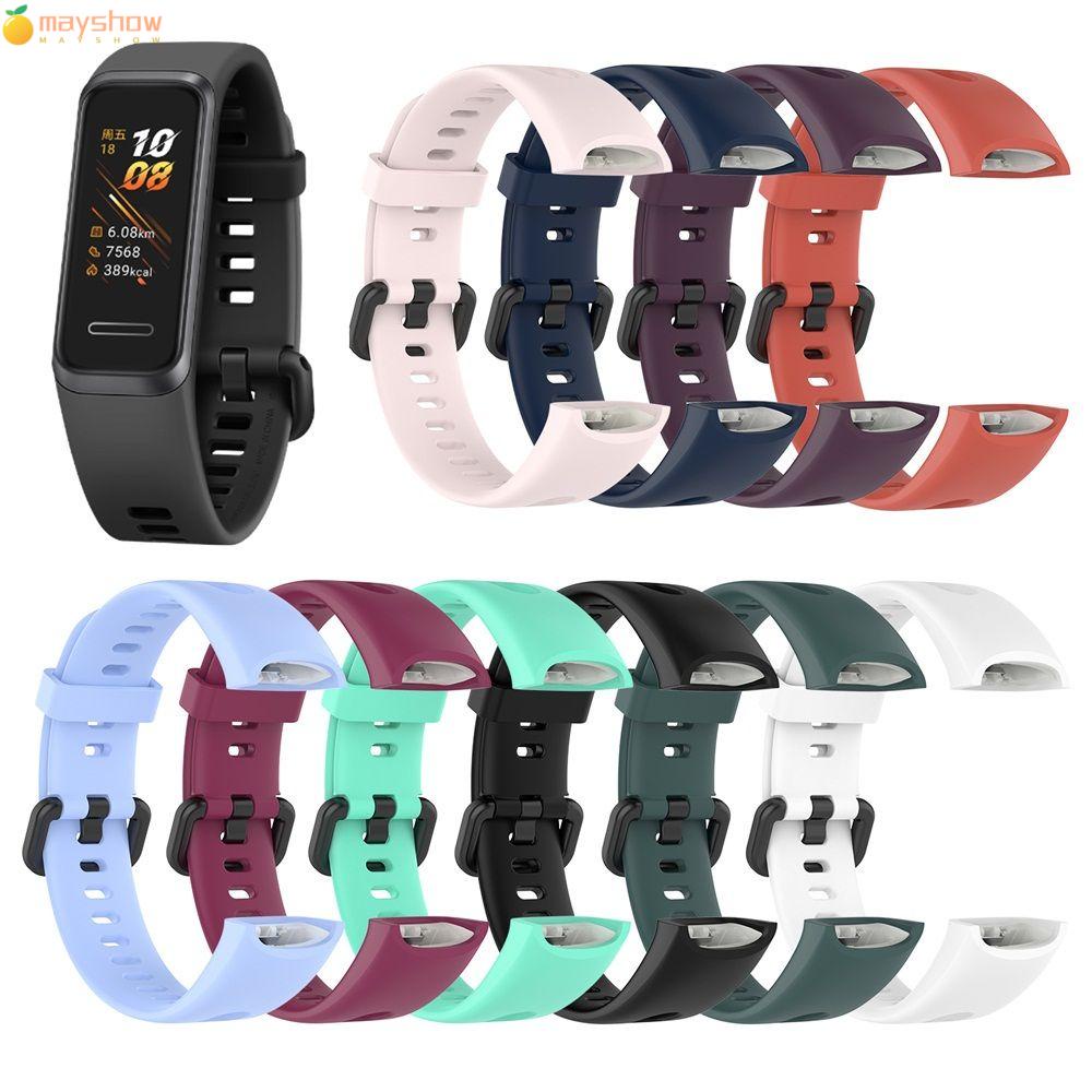 Dây đeo silicon màu trơn thay thế cho đồng hồ thông minh HUAWEI Band 4 / Honor Band 5i