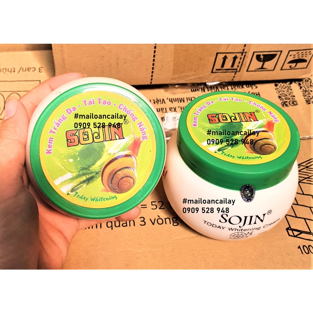 Kem Body ốc sên Sojin dưỡng trắng da tái tạo chống nắng 250g