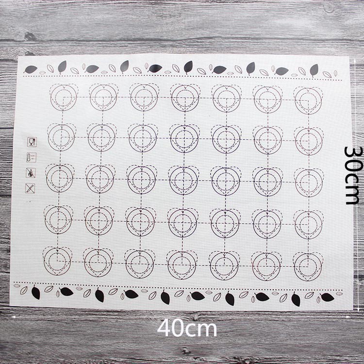 Tấm lót silicone nướng bánh Macaron kích cỡ 40x30cm/29x26cm
