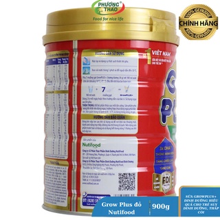 SỮA GROW PLUS ĐỎ FDI NUTIFOOD 900G DATE T7/2023