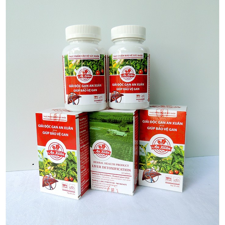 Cà Gai Leo An Xuân hộp 60 viên nén - Giải độc gan, hạ men gan