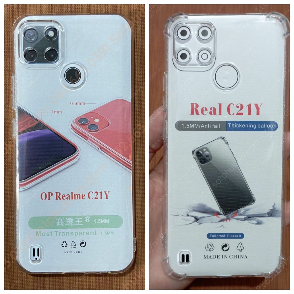 Ốp lưng Realme C21Y C25Y loại dẻo trong , loại chống sốc bảo vệ cam bền đẹp
