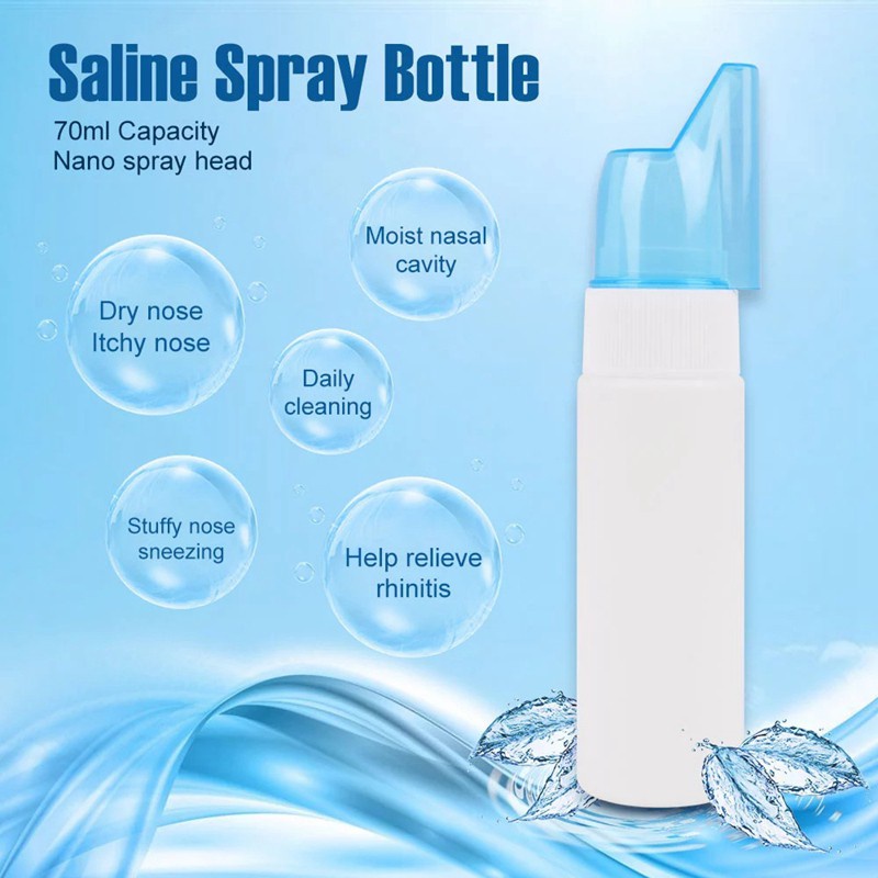 Nose Cleaner 70Ml Nasal Irrigator Salt Neti Pot Spray Travel Home Use