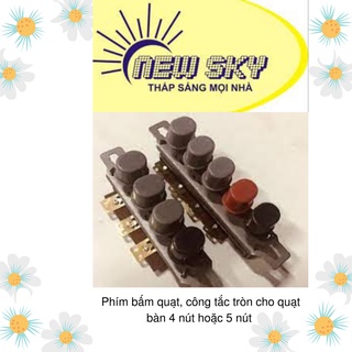 Phím bấm quạt, công tắc tròn cho quạt bàn 4 nút hoặc 5 nút (Giao màu ngẫu nhiên)