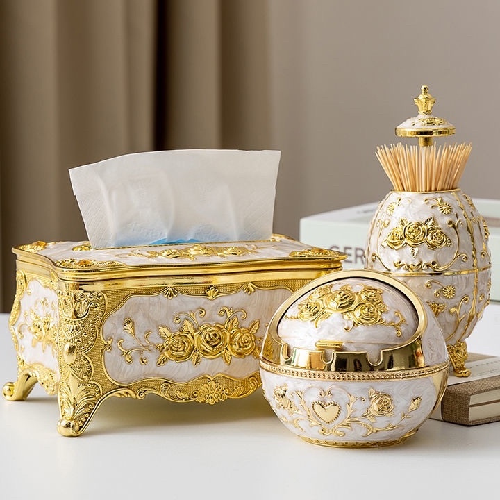 Hộp Đựng Khăn Giấy Phong Cách Tây Âu Trang Trí Bàn Tiếp Khách