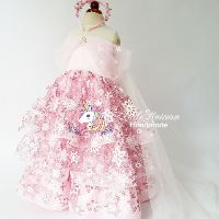 Váy Elsa hồng sz 5