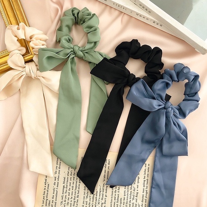 Dây ruy băng buộc tóc hình nơ thời trang Hàn Quốc cho nữ
