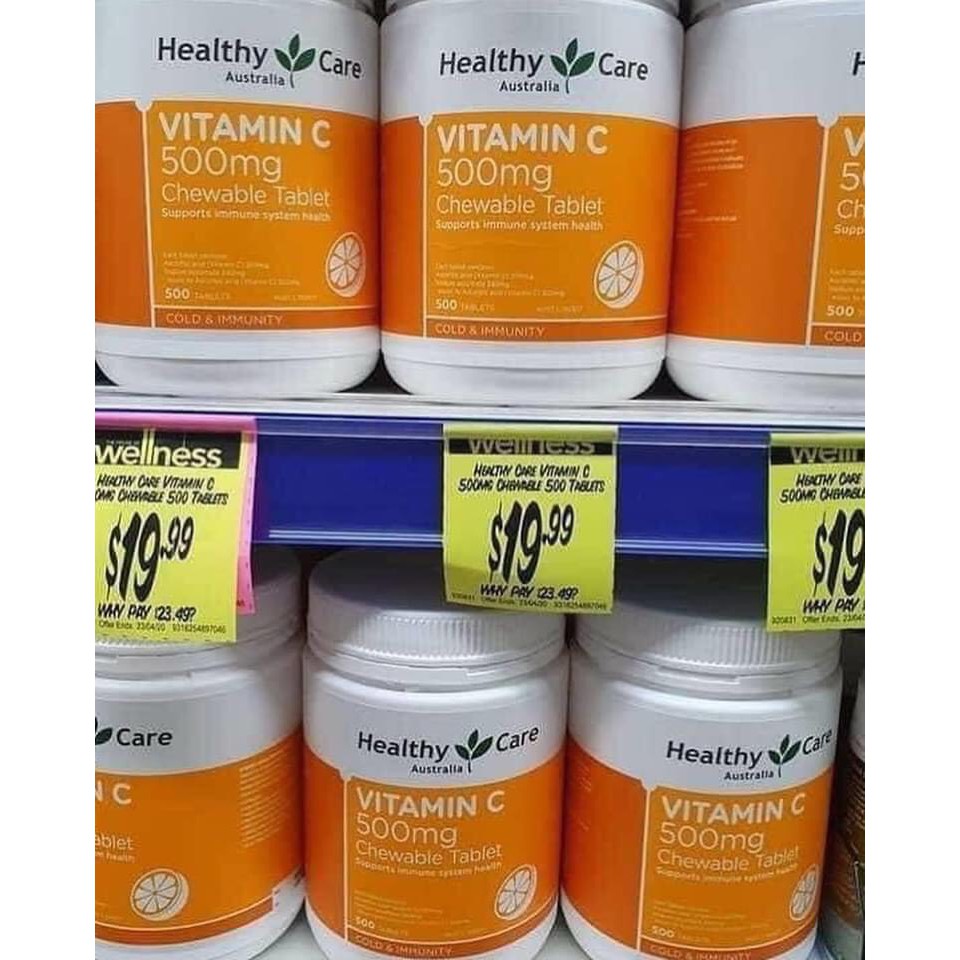 VIÊN UỐNG VITAMIN C 500MG HEALTHY CARE 500 VIÊN (ÚC) | BigBuy360 - bigbuy360.vn