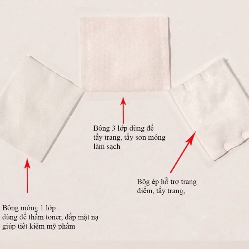 Bông tẩy trang cotton Lameila 222 miếng