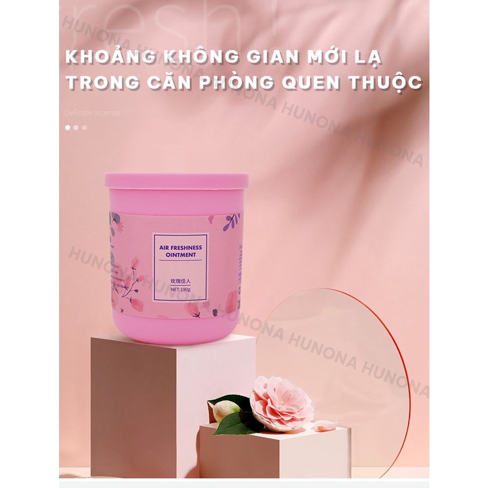 Sáp thơm phòng hương thơm thiên nhiên dạng gel, sáp khử mùi phòng ngủ, nhà vệ sinh mùi hương tự nhiên – HUNONA