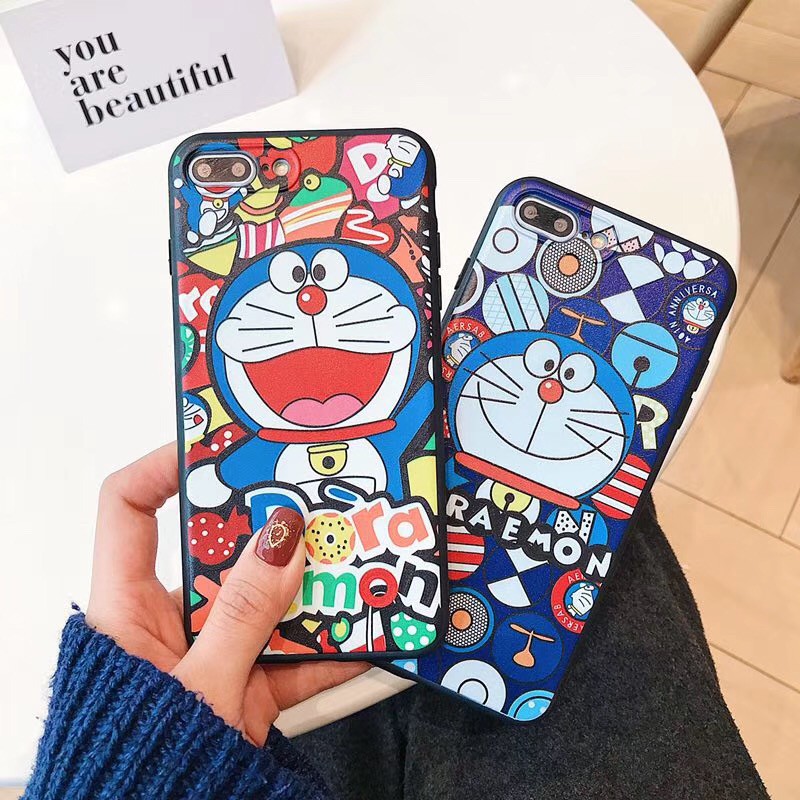 Ốp điện thoại mềm họa tiết hoạt hình Doraemon iPhone 6 6s 7 8 Plus 6+ 6s+ 7+ 8+ SE 2020 11 Pro Max X XR Xs OPPO A5 A9 A52 A92 A31 A91 2020 A3s A5s A7 A1K A12 A12e Realme C11 C1 C2 3 5 5i 5s 6 6i