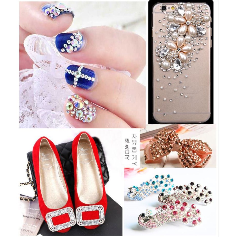 Đá đính móng cực sáng 1440 viên [nhiều màu]