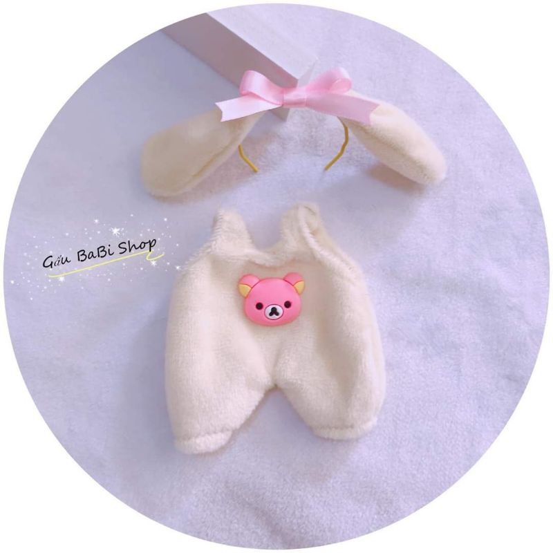 Bộ body tai thỏ cho búp bê size 1/8 baboliy, bru, ob11, ddf, 5inch, blythe, babies, xinji