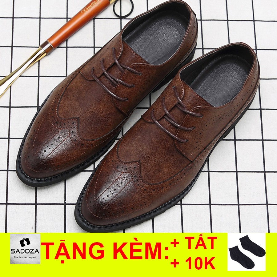 Giày Nam Cao Cấp - FREESHIP - Giày Nam Công Sở Chất Chơi Vintage GD54 | BigBuy360 - bigbuy360.vn