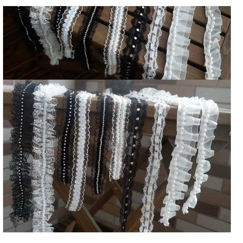 Vải Ren organza Không Co Giãn 2-4cm Dùng Làm Đồ Thủ Công